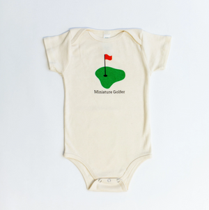 Organic Cotton Baby Onesie - Miniature Golfer