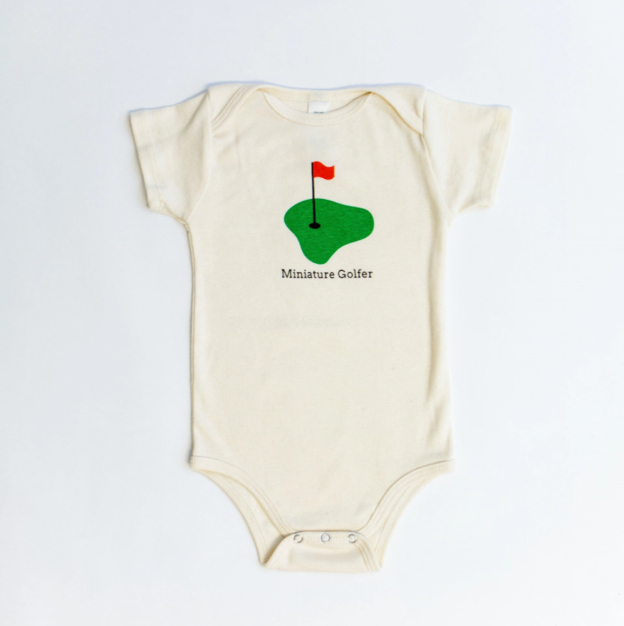 Organic Cotton Baby Onesie - Miniature Golfer