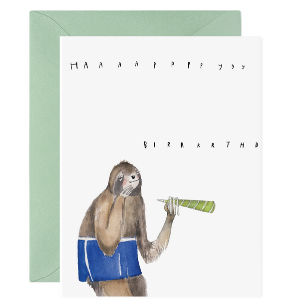 Speedy Sloth Birthday Card - EF5