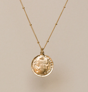 Libertad Coin Necklace Gold Vermeil
