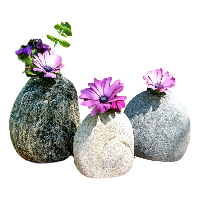 Small Stone Rock Vase