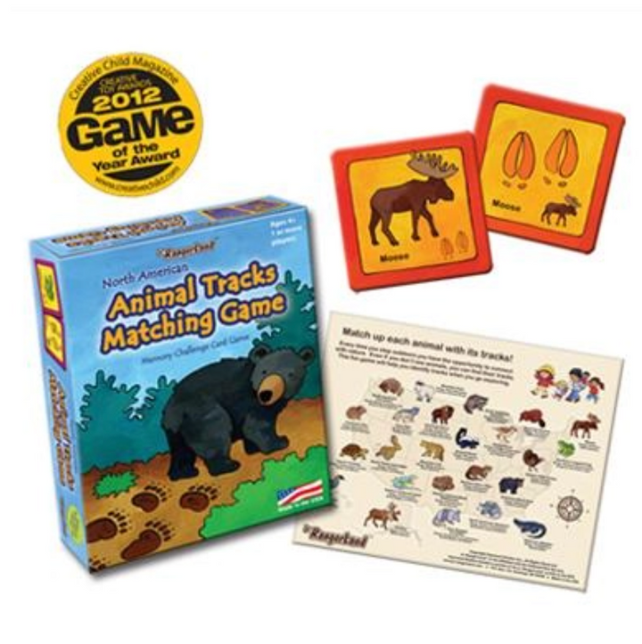 Animal Tracks Matching Card Game