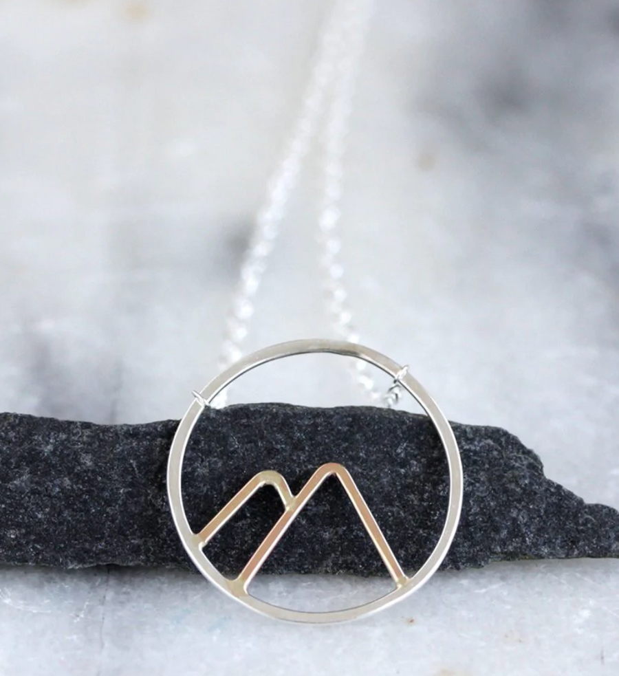 Peaks Necklace 20'' - Sterling Silver &amp; 14k Gold Fill