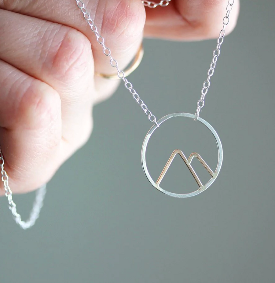 Peaks Necklace 20'' - Sterling Silver &amp; 14k Gold Fill