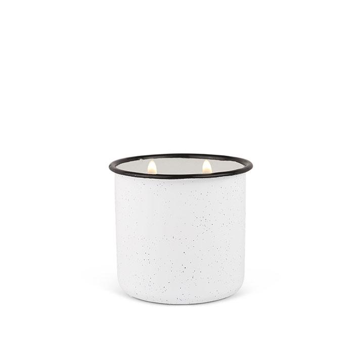 White Woods and Mint Alpine Enamel Cup Candle