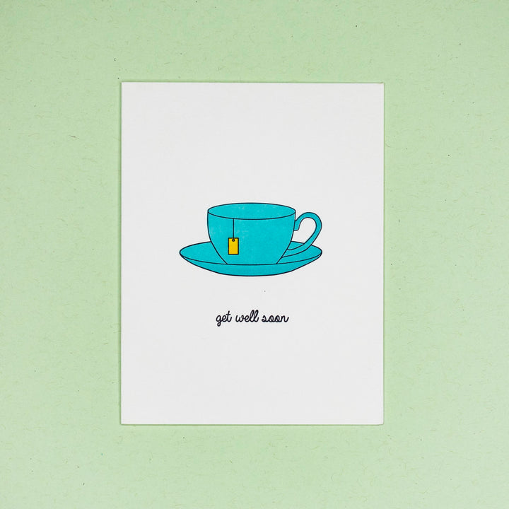 Tea Cup Get Well Card - QB3