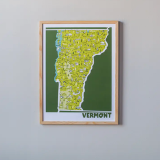 Vermont Map Print - 11x14