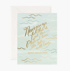 Tide Will Turn Quote Card - RP3