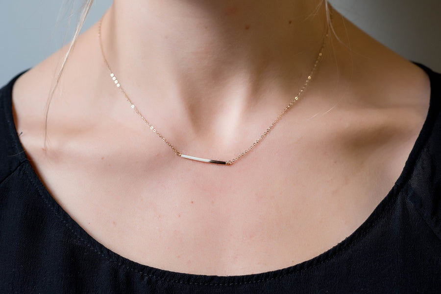 Porcupine Quill Bar Necklace – Chic Verte
