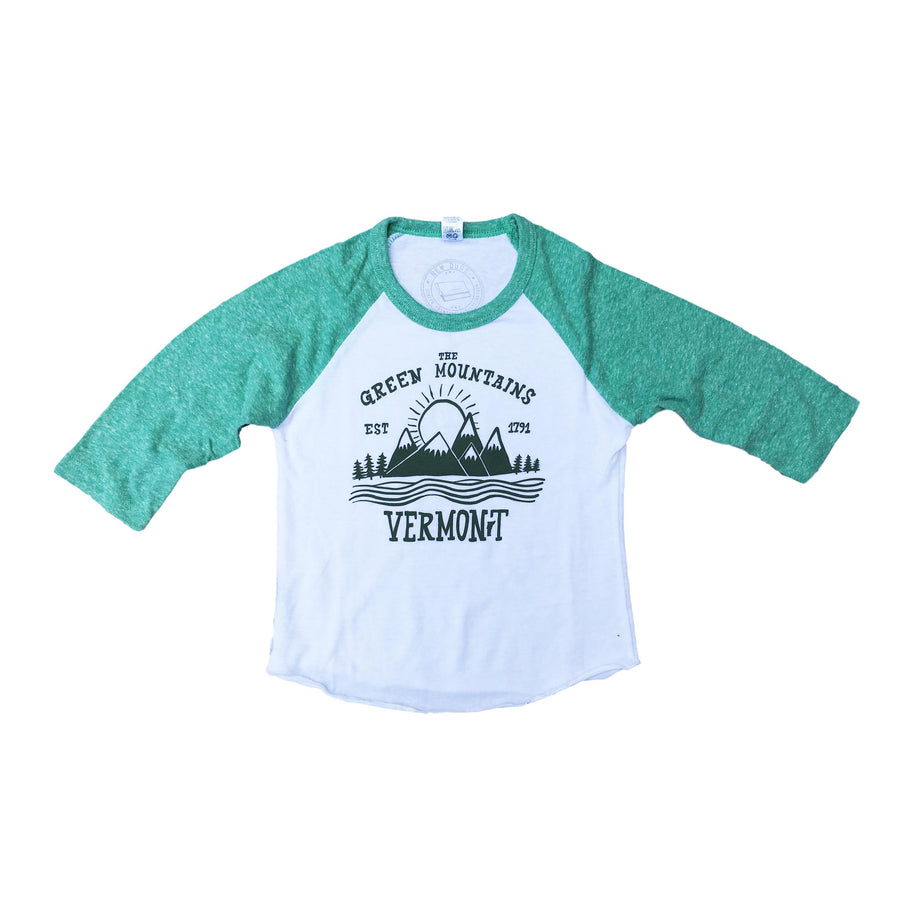 Kid's Green Mountain Baseball Tee