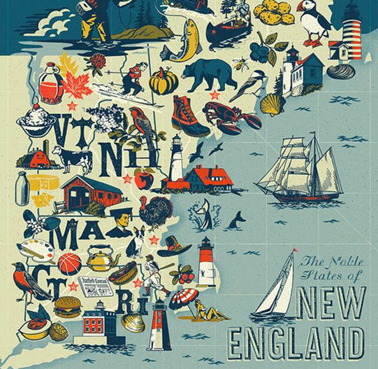 New England States Puzzle - 500 Piece