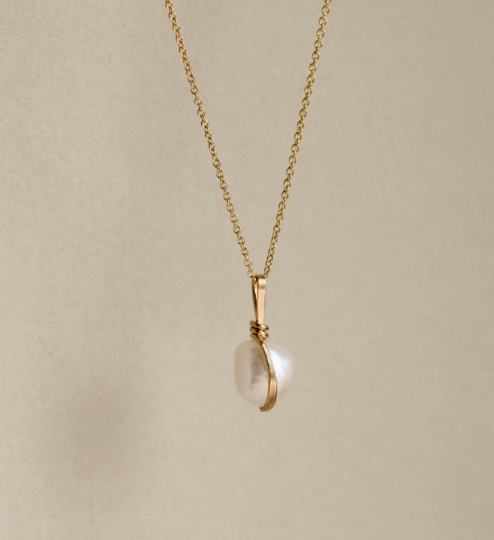 Margaux Necklace - Pearl &amp; 14k Gold Fill