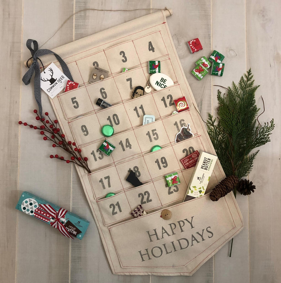 Canvas Pocket Advent Calendar Common Deer