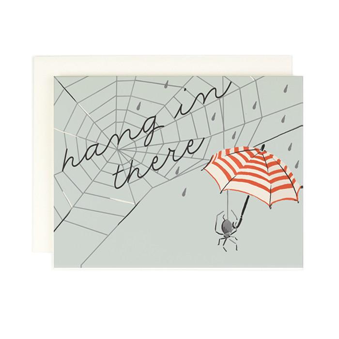 Hang in there spider umbrella card - AH3