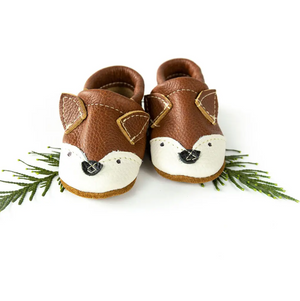 Chestnut Fox CUTE CRITTERS LEATHER BABY SHOES