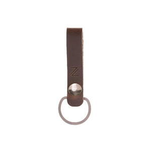 Leather Clip Keychain - Chestnut