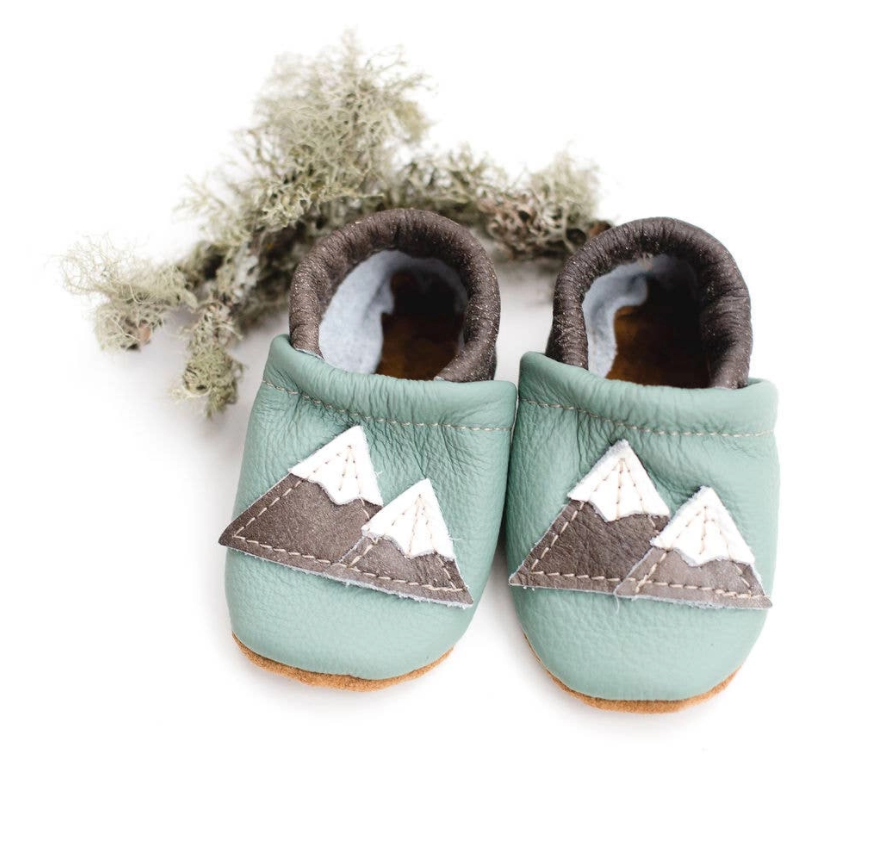 Mint Mountains Leather Baby Shoes - 6m (2)