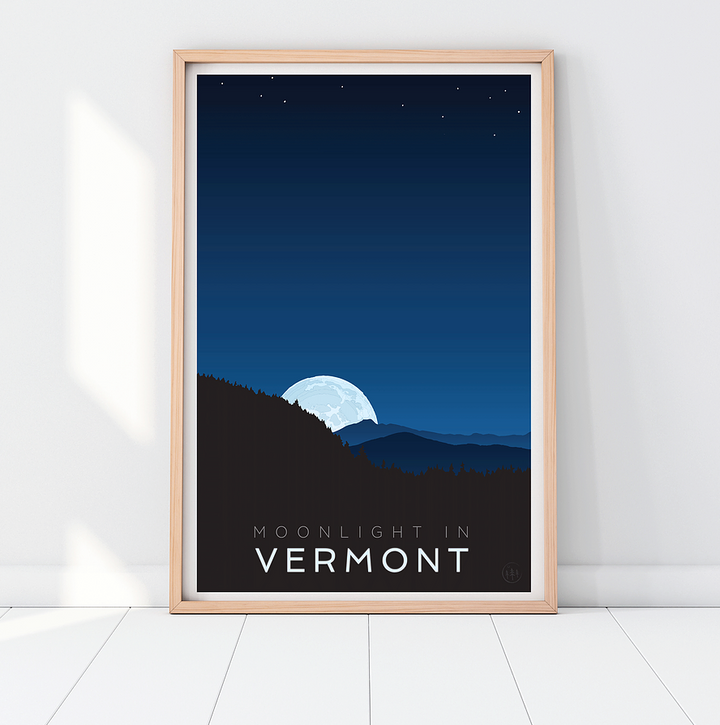 Limited Edition Print Moonlight in Vermont - 13x19