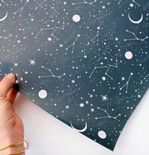 Wrapping Paper Roll - Moon and Stars - PICKUP ONLY