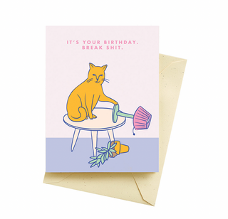 Break Shit Birthday Card - SG5