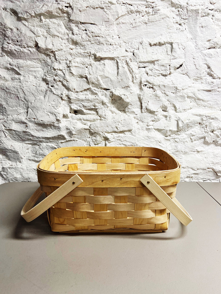 PICKUP ONLY Natural Woven Basket - Two Handled Shopper