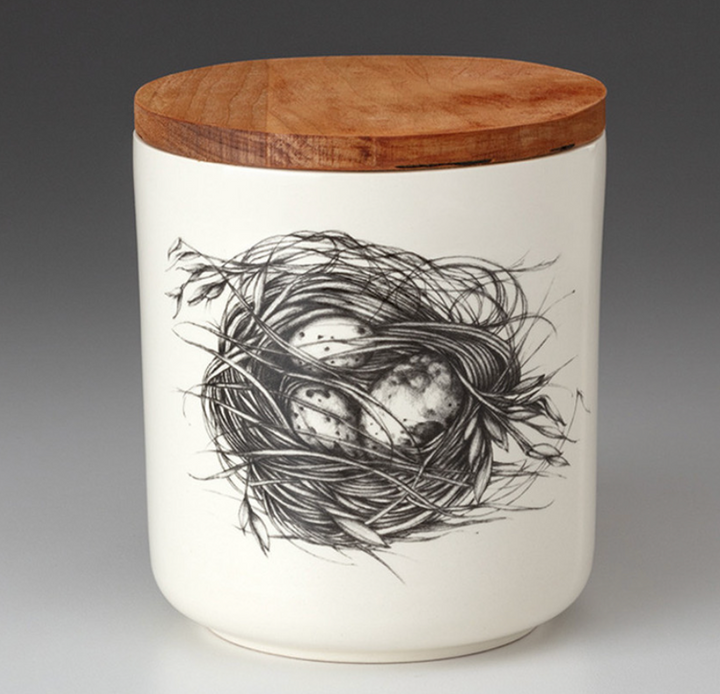 Laura Zindel Small Canister - Quail Nest