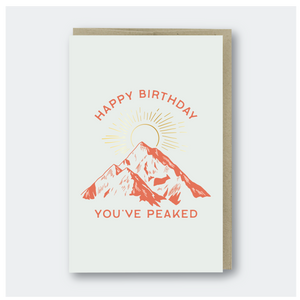 You've Peaked Mountain Letterpress Birthday Card - PS5
