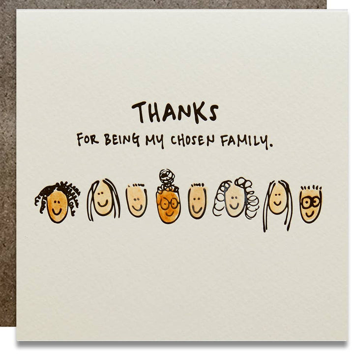 Thanks for being my chosen family card - KW8