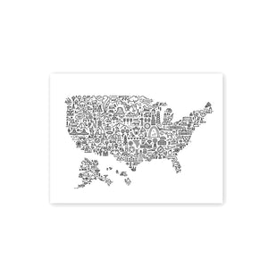 Icon Map of America