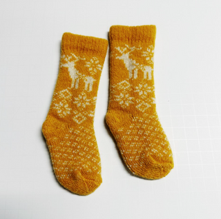 Baby Cashmere/Wool Reindeer Socks