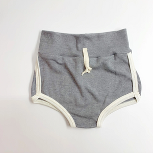 Cotton Grey Track Baby Shorties - Grey