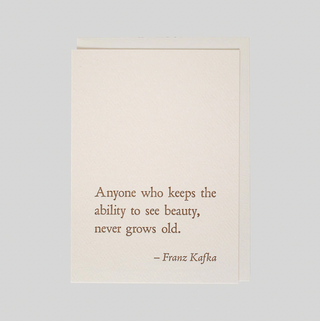 Franz Kafka See Beauty Quote Card - FP5