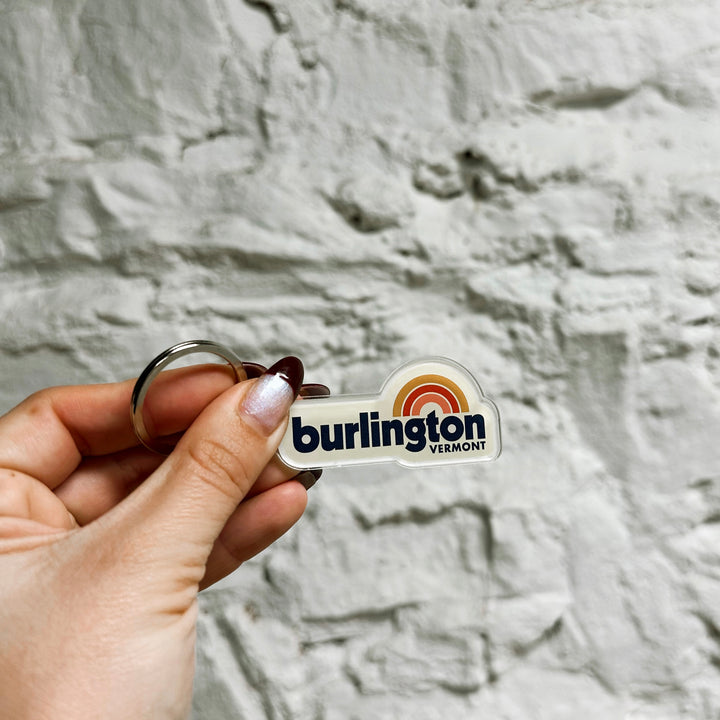 Burlington Rainbow Acrylic Keychain