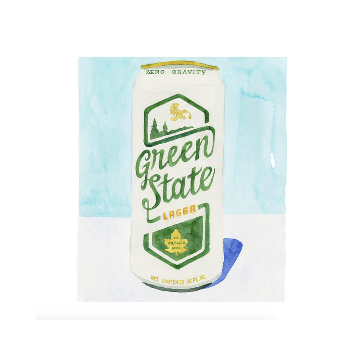 Green State Lager Vermont Beer Print - 5x7