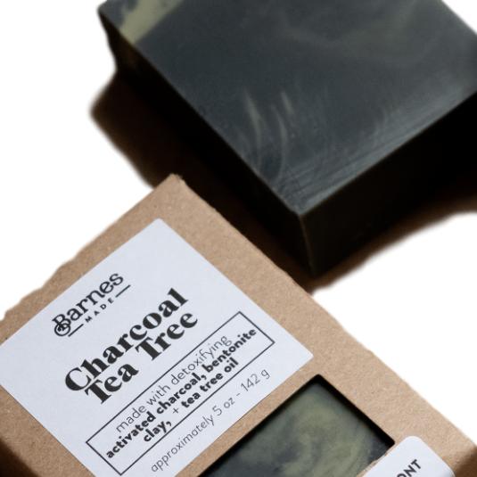 Barnes Made Soap Bar - Charcoal Tea Tree