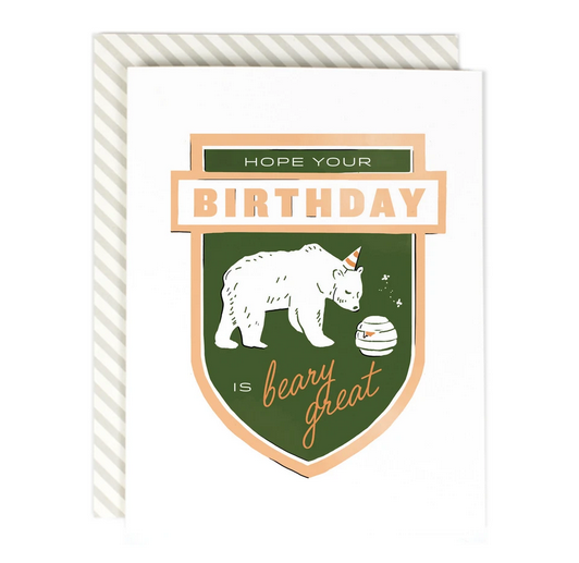 Beary Great Birthday Badge Card - AH5
