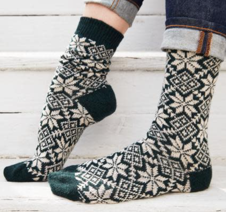 Cashmere/Wool Snowflake Women's Socks
