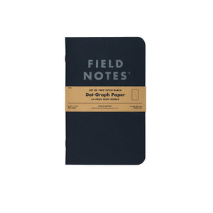 Field Notes Pitch Black Notebook 2 Pack - Dot-Graph