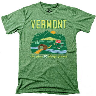 Vermont: The Grass is Always Greener Men's Cotton T-Shirt