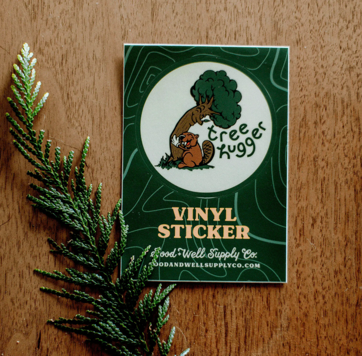 Tree Hugger Vinyl Sticker