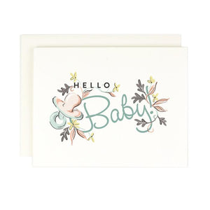 Hello Baby Pacifier Card - AH4