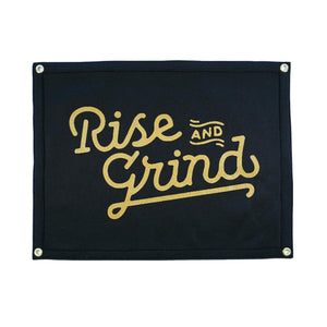 Rise and Grind Camp Flag