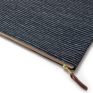 Laptop Sleeve /Carryall - Japanese Indigo Chalk Stripe