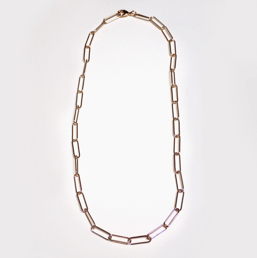 Paperclip Necklace Gold
