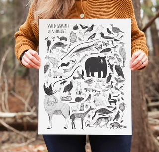 Wild Animals of Vermont Print - 16x20