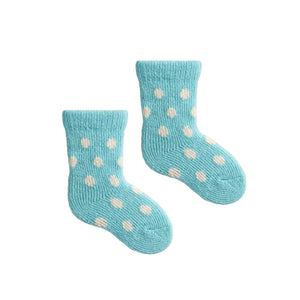 Cashmere/Wool Classic Dot Baby Sock - Arctic Blue