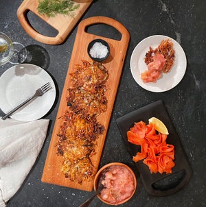 Bristol Cherry Serving Board with Oval Handle - Large