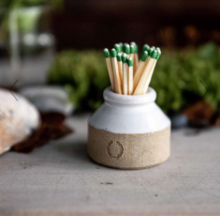 Farmhouse Pottery Milk Bottle Match Striker