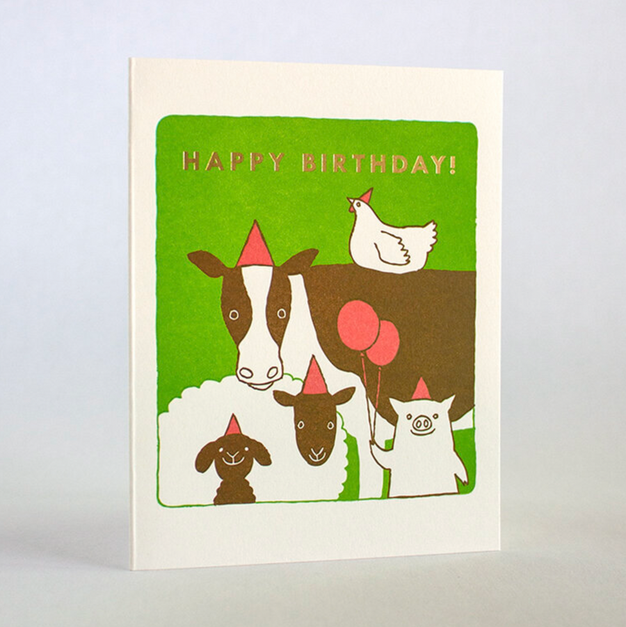 Farm Animals Bday Card - FF5