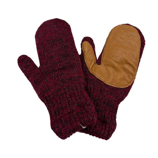 Women's Deerskin Palm Mitten - Ski-Red